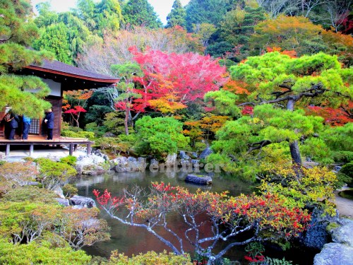 The beautiful garden in Ginkakuji